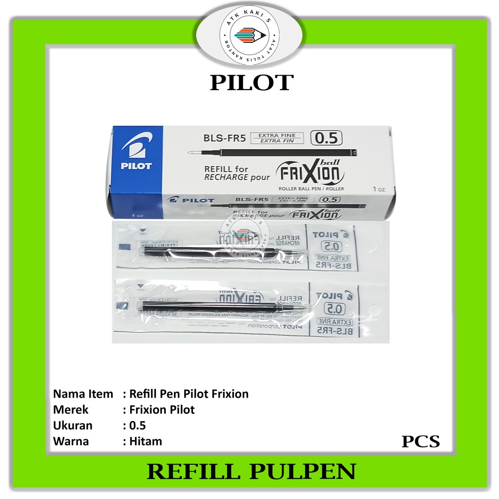 

PILOT - Frixion Refill Isi Pulpen Frixion 0.5 Hitam - Pcs