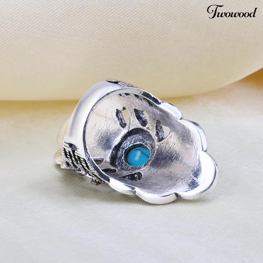 Cincin Berlian Imitasi Model Hollow Simetris Gaya Vintage Untuk Pesta