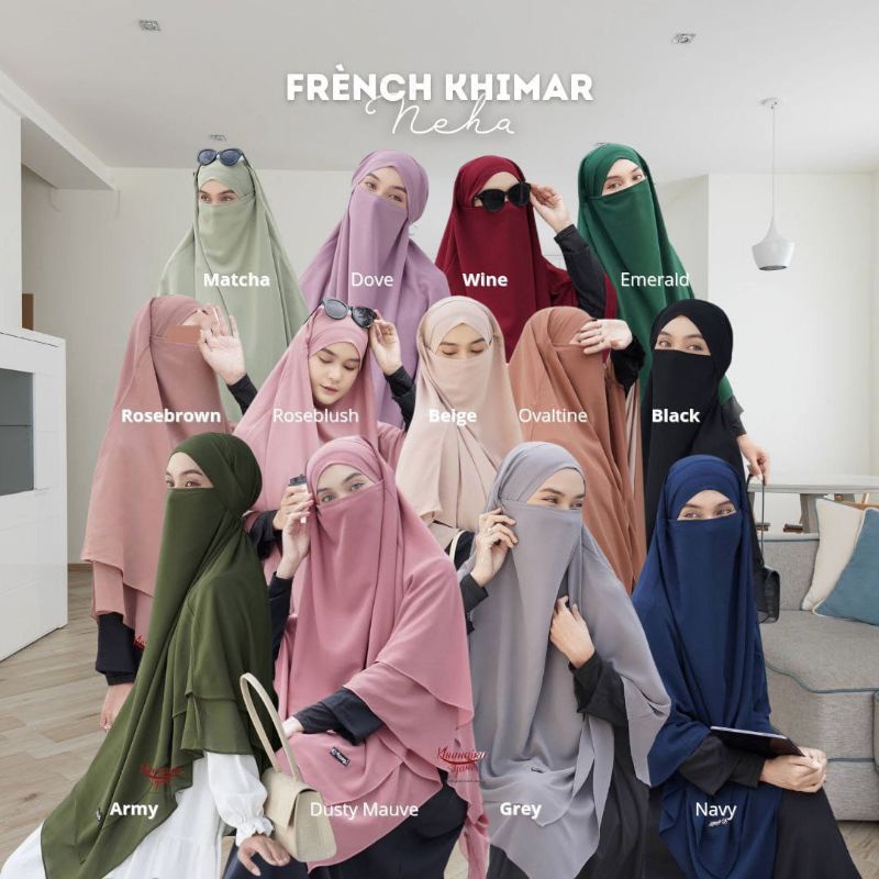 French Khimar Neha by Khumaira Syar'i - French Khimar Neha Khumaira Syar'i - French Khimar Neha by K
