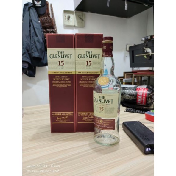 Botol Bekas Glenlivet 700ML Kuno Jadul Antik