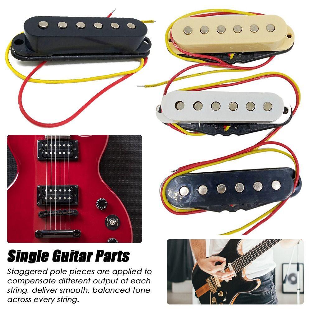 Pickup Gitar CHOOKYY V 5koil Tunggal Single Bagian Gitar Staggered-Pole Neck Jembatan Tengah