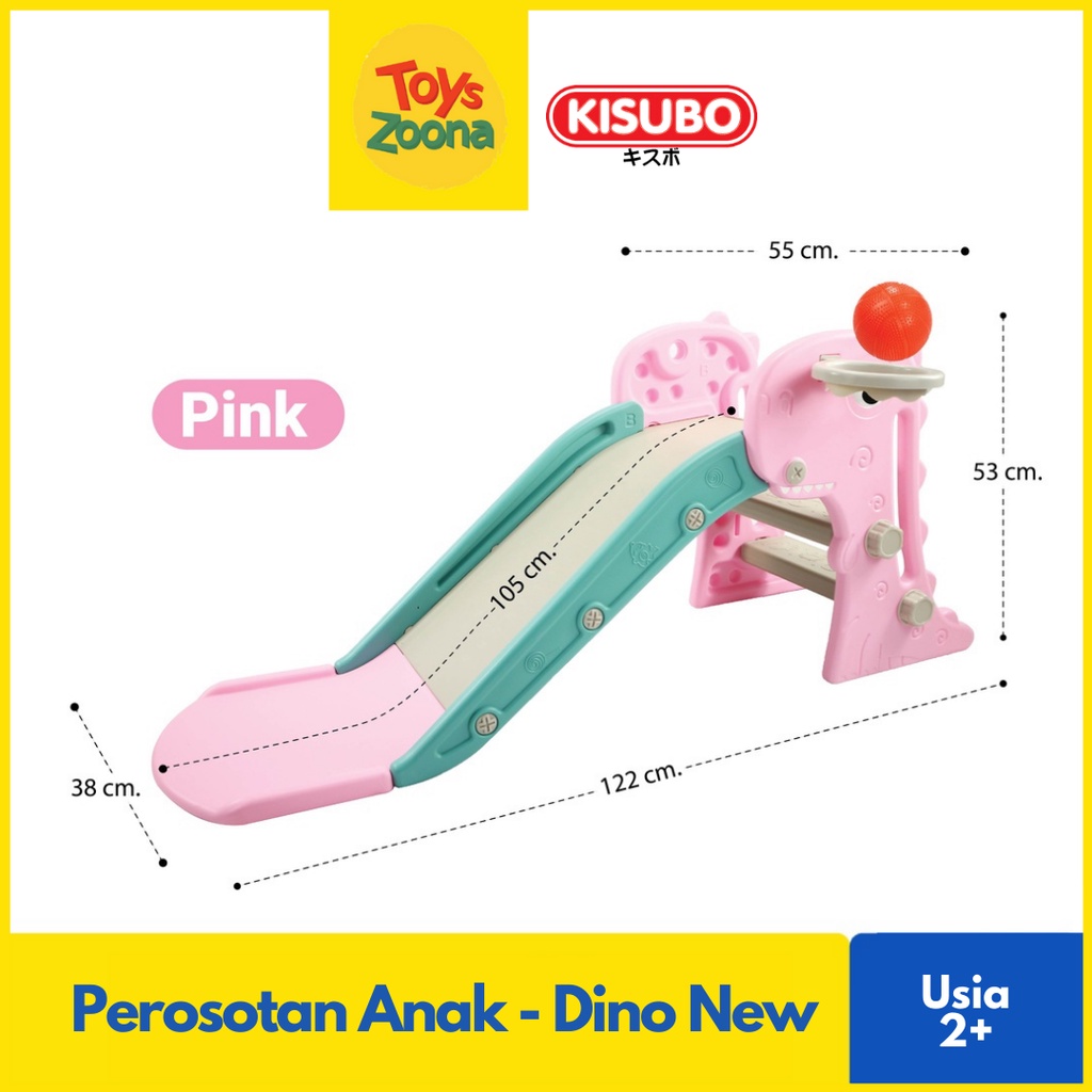 ToysZoona Perosotan Dino Kepala Gedhe (Dino New) / Perosotan Dino Lipat / Foldable Dino Slides / Perosotan Kisubo / Perosotan / Mainan Perosotan / Mainan Dino / Slider Dino New