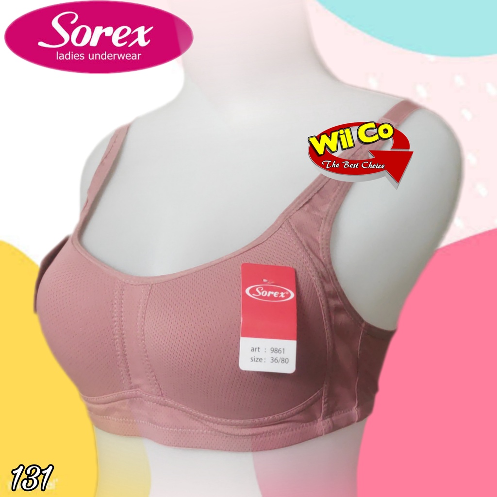 K131 - BRA/BH WANITA SOREX EXTRA COMFORT TANPA KAWAT BUSA TIPIS TIGA PENGAT SIZE 34 - 40 CUB