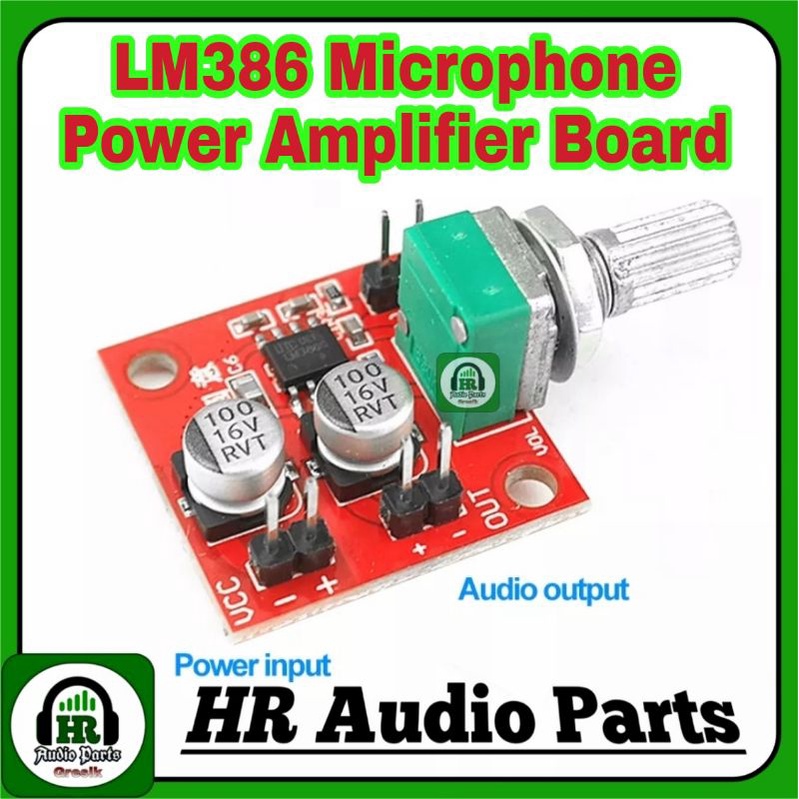 LM386 Board Amplifier Electret Microphone Gain 200 Times DC 3.7v-12v