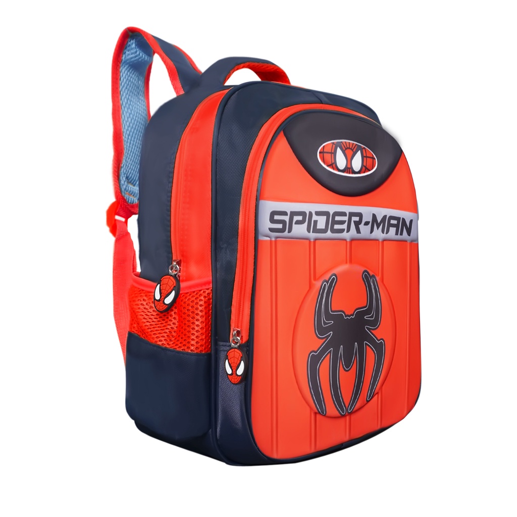 Newtonkids - Tas Ransel Sekolah Embos Super Hero/Tas Sekolah Anak TK-SD/Ransel Anak Karakter/Tas Ransel Batok/Tas Ransel Sekolah Import