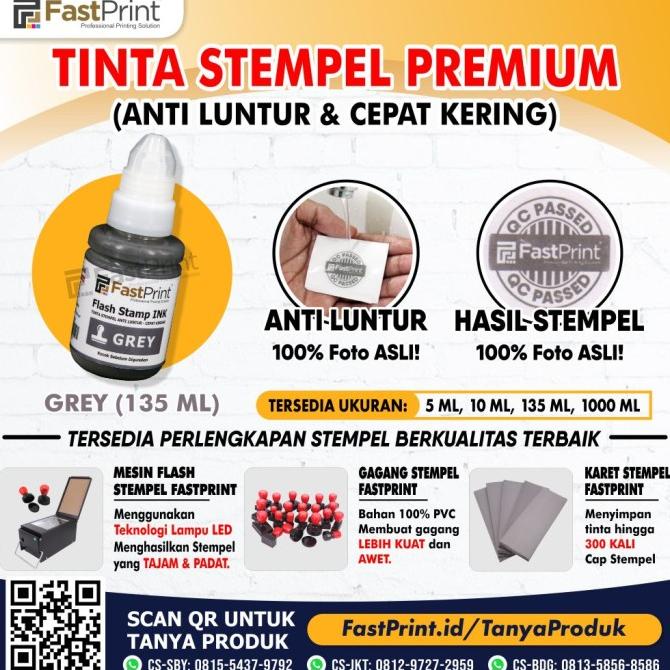 

Tinta Stempel Flash Fast Print Warna Ungu (Purple Ink) 135ml