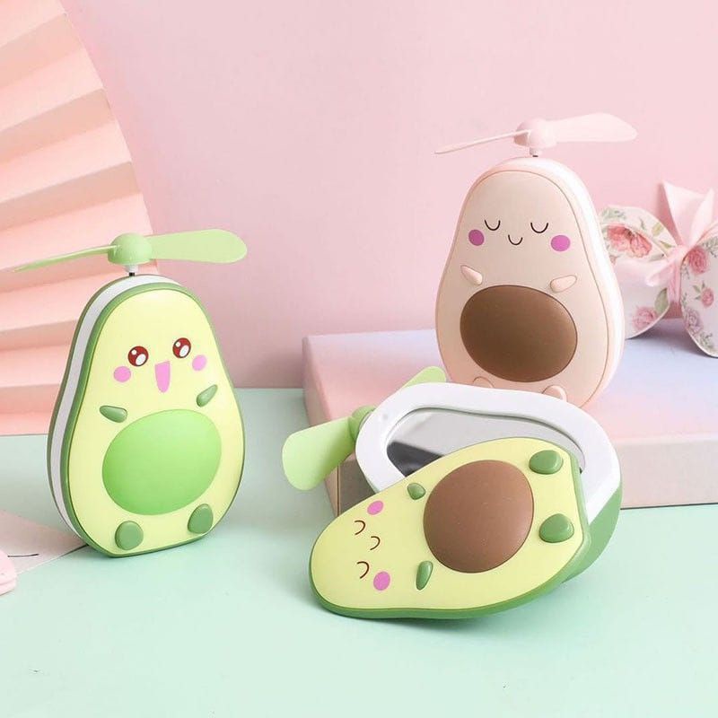 KIPAS ANGIN KARAKTER + CERMIN + LED LAMPU 3IN1 / CERMIN MAKEUP 3IN1 LAMPU + KIPAS / KIPAS KEKINIAN