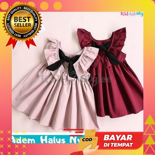 Dress Anak Perempuan Boba 2 Usia 1-10 Tahun Dres Pesta Natal Anak Perempuan Baju Ulang Tahun Korean 