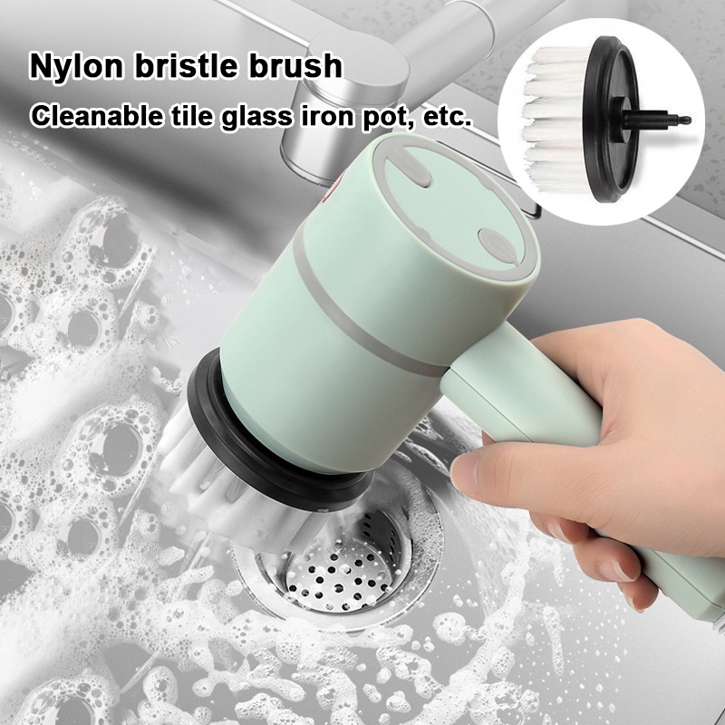 Brush Sikat 2 in 1 Portable | Sikat Pembersih Keperluan Dapur Otomatis 2 in 1 Rechargeable| Sikat Serbaguna 2 in 1 Cas Portable