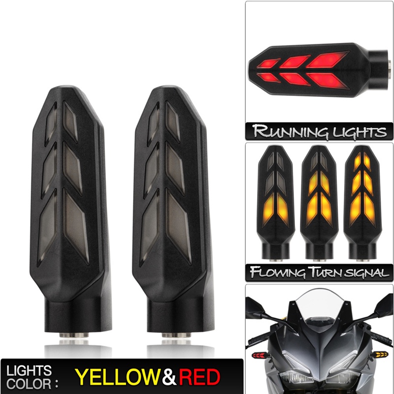 2pcs Lampu Sein LED 12V Anti Air Warna Amber Untuk Motor