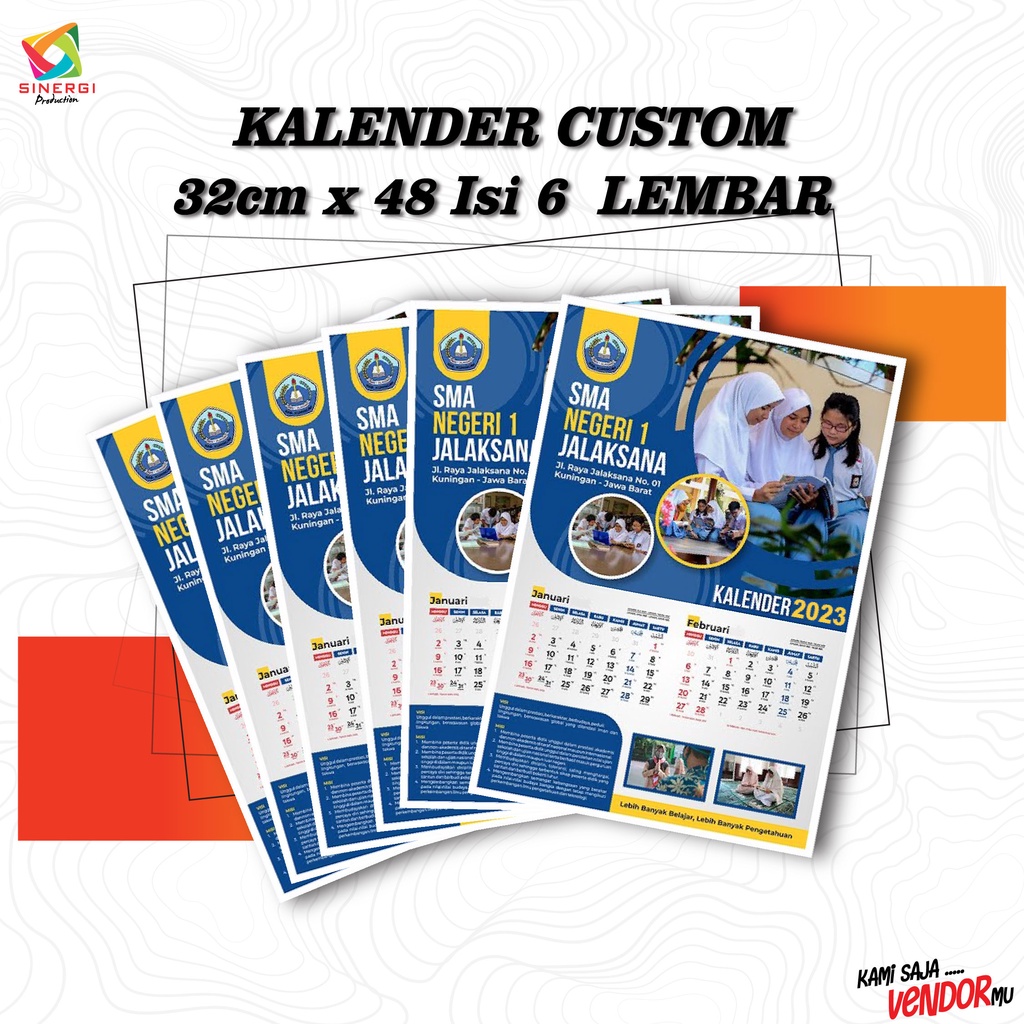 

Kalender custom 6 lembar
