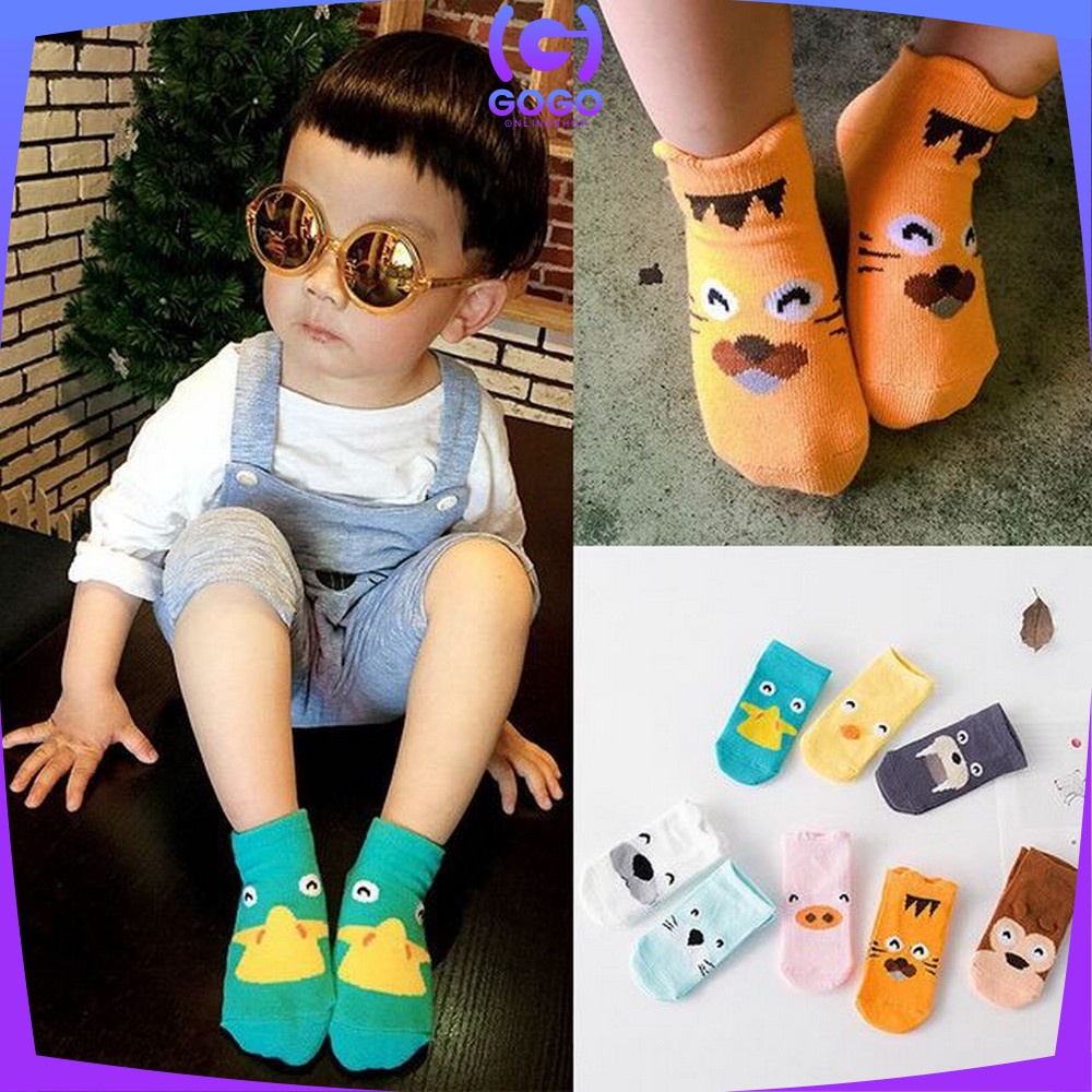 GOGO-P11-P14 Kaos Kaki Pendek Anak Bayi Bahan Katun Kaus Kaki Karakter Lucu Model Korea Import Murah