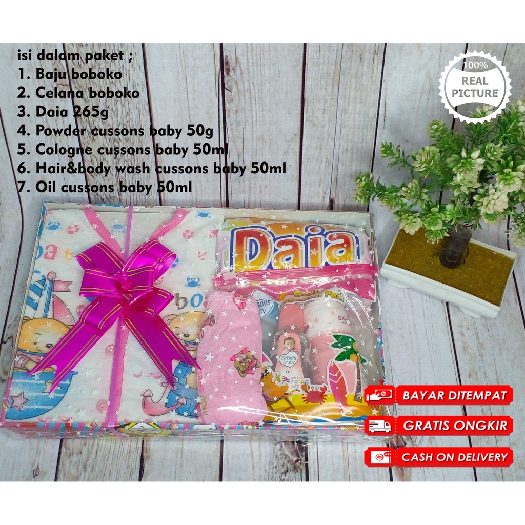 COD Kado bayi murah Pakaian bayi Hampers bayi Parsel bayi Paket bayi Gift box baju bayi Setelan baju bayi Kado cussons bayi Kado zwitsal bayi Set baju bayi baru lahir Kado jenguk bayi / Zafka Store id