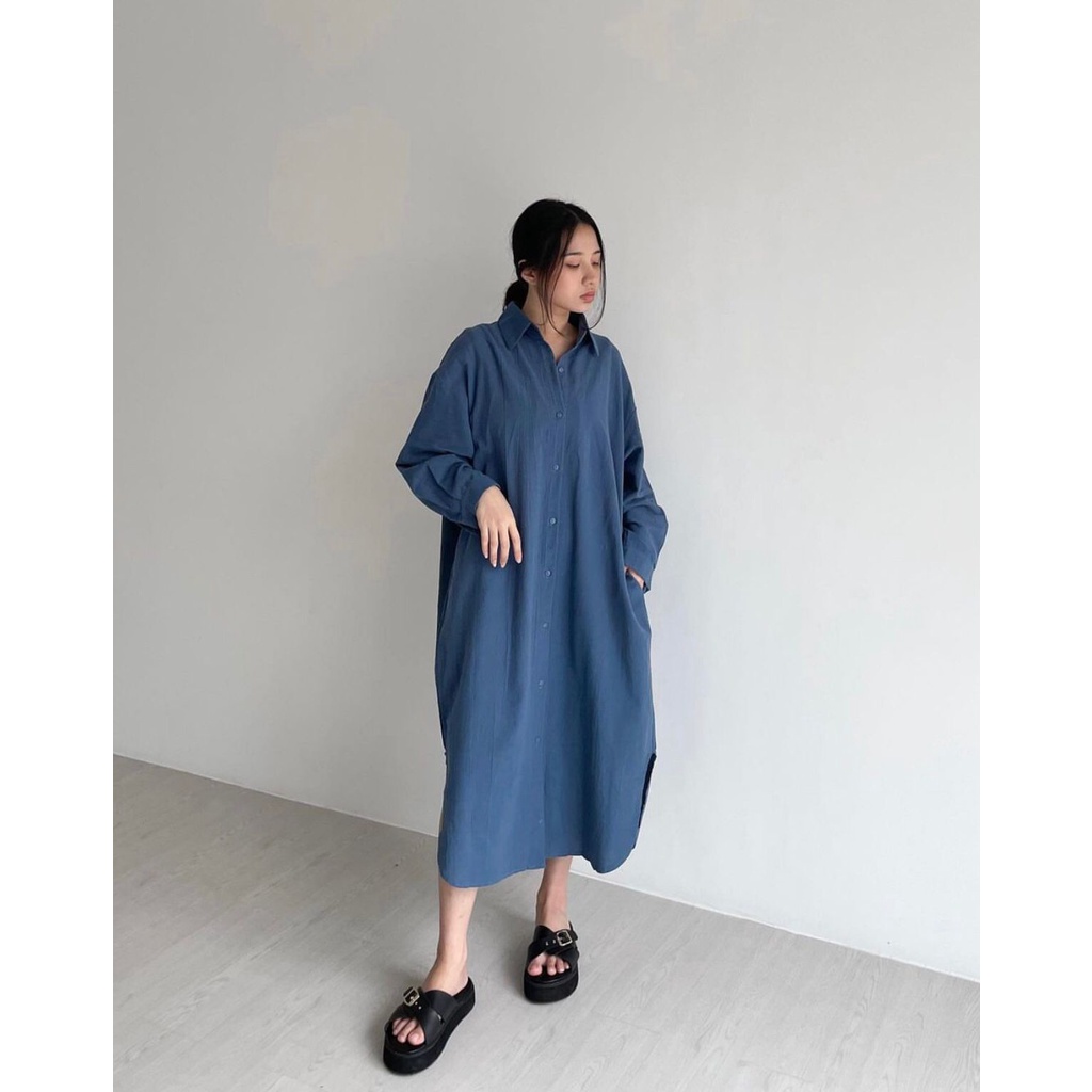 POTTIE - Jolene Dress Oversized - Shirtdress Wanita Oversized