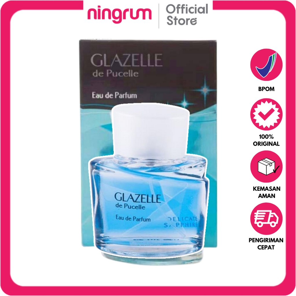 Ningrum - Glazelle De Pucelle Dellicate Sapphire Eau De Parfume 100 ml | Parfume Wangi Tahan Lama 100% Original - 9506