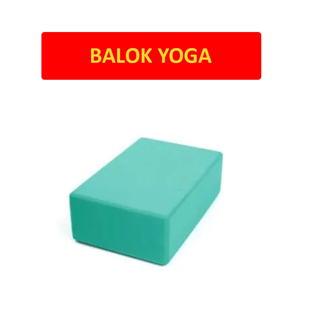 Foam Yoga Balok Yoga Brick Peralatan Yoga Blok Yoga Block Yoga Pilates Polos EVA PVC Alat Bantu Yoga Olahraga - Warna Acak