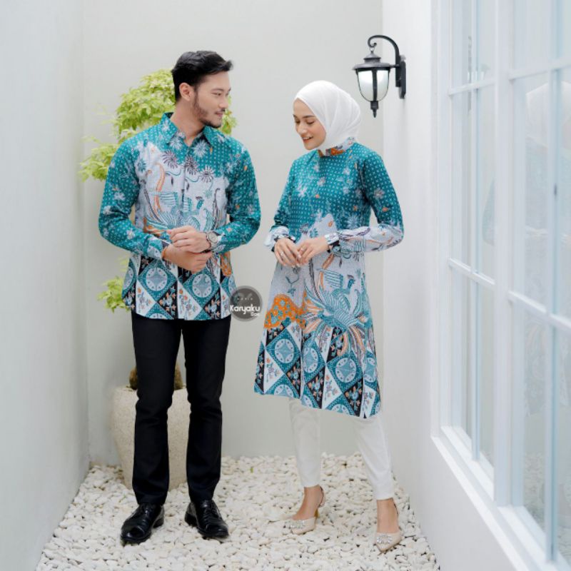 NEW COUPLE TUNIK ALISAN RESLETING TERBARU COUPLE BATIK KEKINIAN