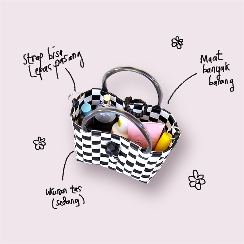 COLORBLOCK STRAP BAG MACRAME // TAS ANYAM // TAS JALI