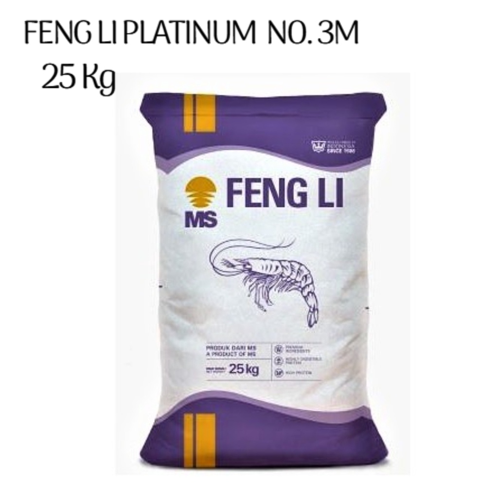 Fengli Platinum 3M (25kg) Pakan Makanan Pelet Tenggelam Udang Lobster