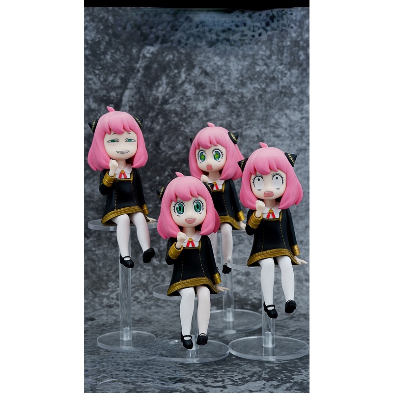 Mainan Action Figure Model Anime Spyxfamily Anya Forger Duduk Loid Forger Bahan PVC Ukuran 10cm Untuk Koleksi