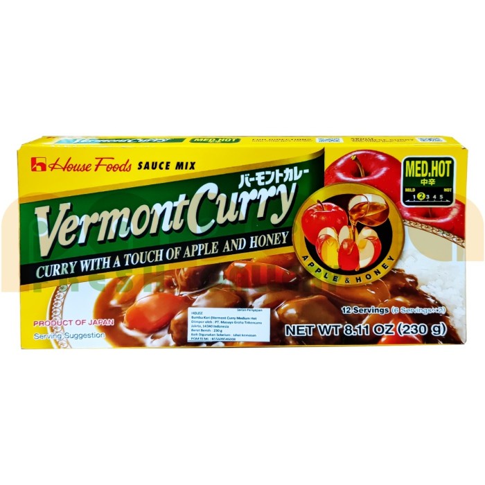 

HOUSE VERMONT CURRY JUMBO MEDIUM HOT 230 GR