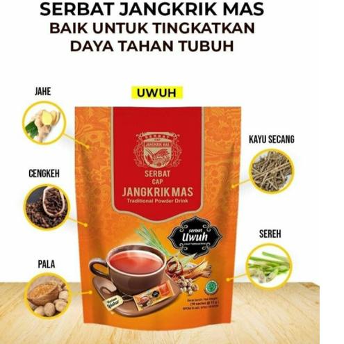 

ヂ Serbat jangkrik mas traditional power drink 120gr (10 x12gr) み