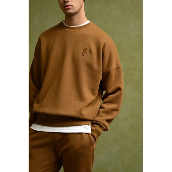 SWEATER PREPP STUDIO PREPP SIGNATURE SWEATSHIRT BROWN - S
