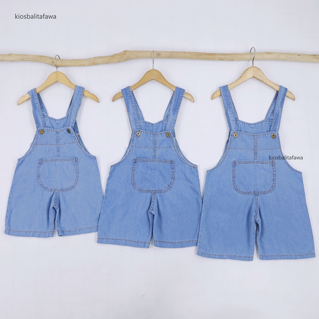 (1-4 Tahun) Overall Denim Blue Anak Laki &amp; Perempuan / Baju Kodok Jins Bahan Denim Celana Korea Kualitas Import Levis Lepis Anak Perempuan Setelan Babycinnamon