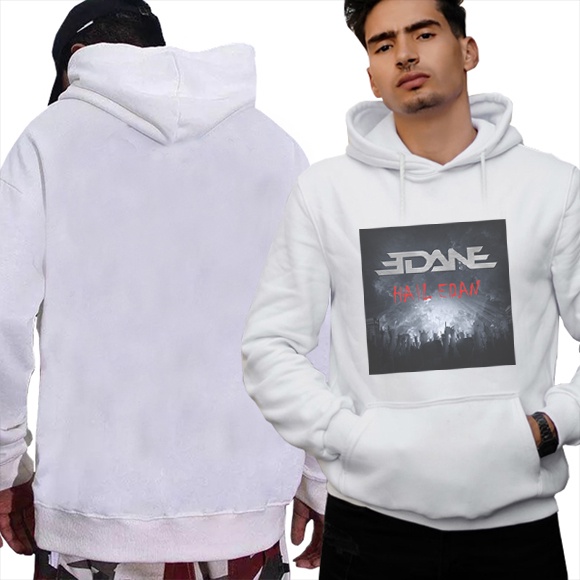 Jaket Hoodie Edane Hail Edan Hoodie Jumper Bahan Cotton Fleece New Pullover Hoodie White