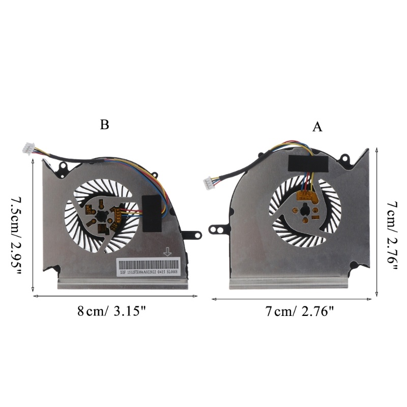 Btsg Notebook CPU GPU Cooler Radiator Untuk MSI GE75 GP75 GL75 WE75 VR MS-17E2/E4/E7