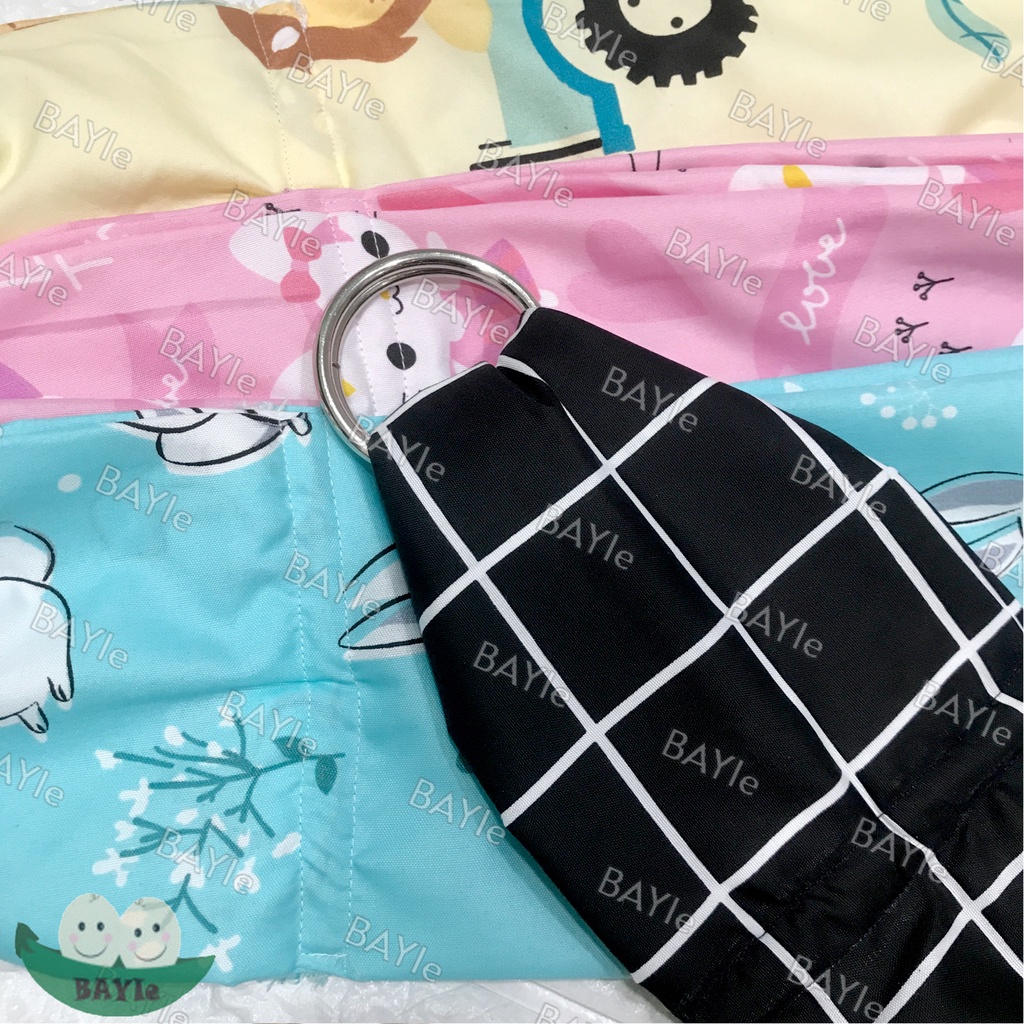 BAYIe - Gendongan Bayi RING SLING Jarik Modern Selendang Multifungsi Gendongan Samping/Depan Motif Karakter Tanpa Ring Size 75x240 cm