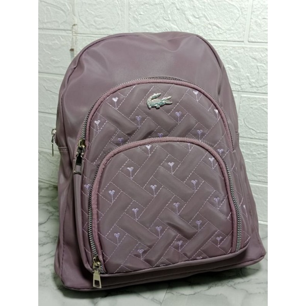 Ransel Fashion Wanita NiLon bordir-H.ungu