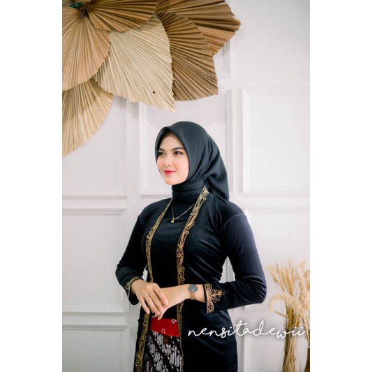 Kebaya Bludru Panjang / Kebaya Cantik - Bordir Stik, Model Kutubaru