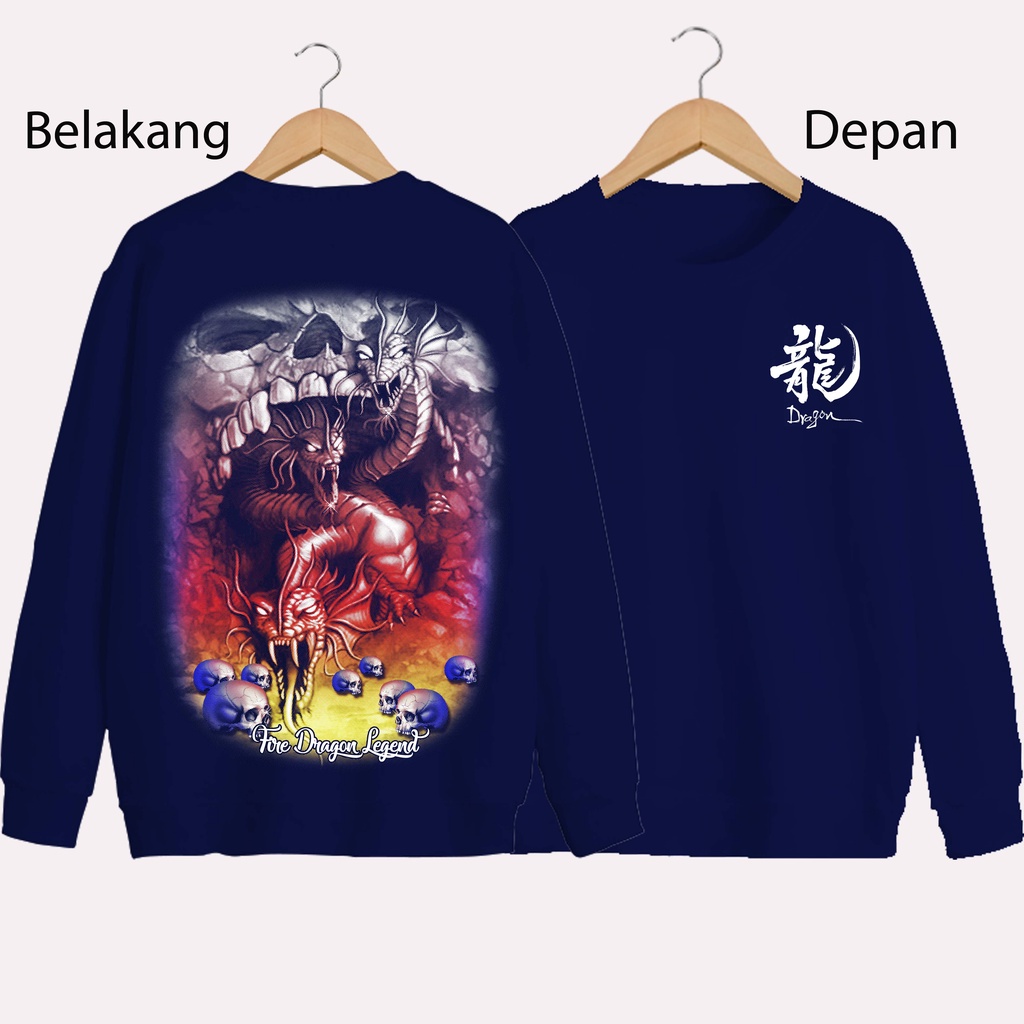 SWEATER UNISEX DB NAGA API PRIA DAN WANITA SWEATER JUMBO