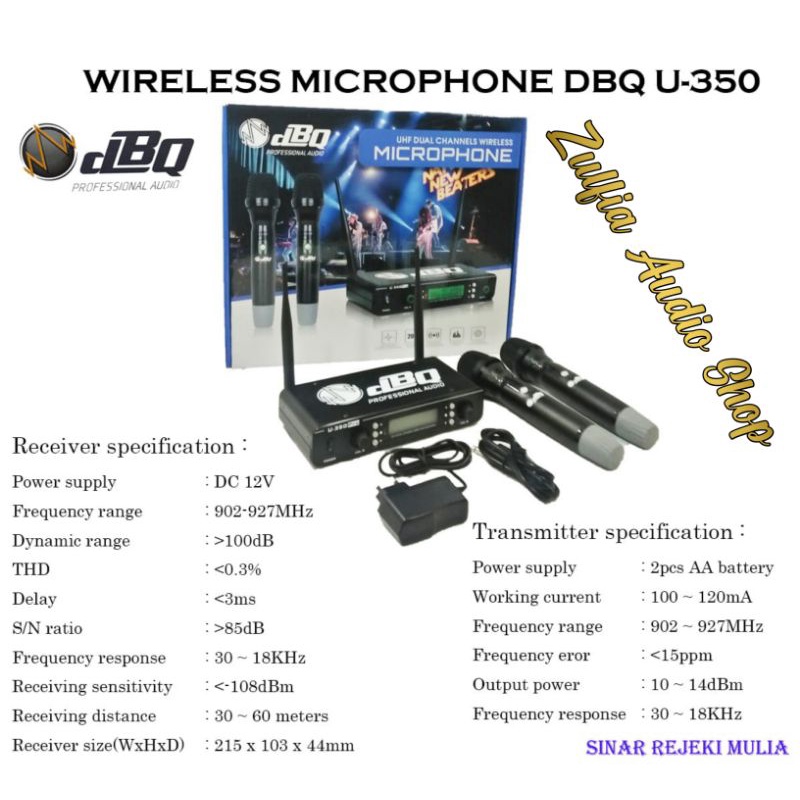 MIC WIRELESS DBQ MIK WERLES DBQ U-350 PRO ORIGINAL