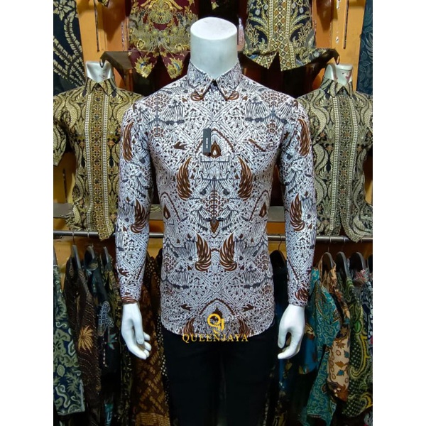 KEMEJA BATIK PRIA LENGAN PANJANG SLIMFIT EXLUSIFE SRI LUMBUNG