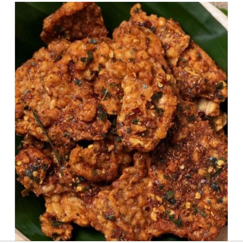 Keripik tempe Bandung 100 gr pedas Daun jeruk