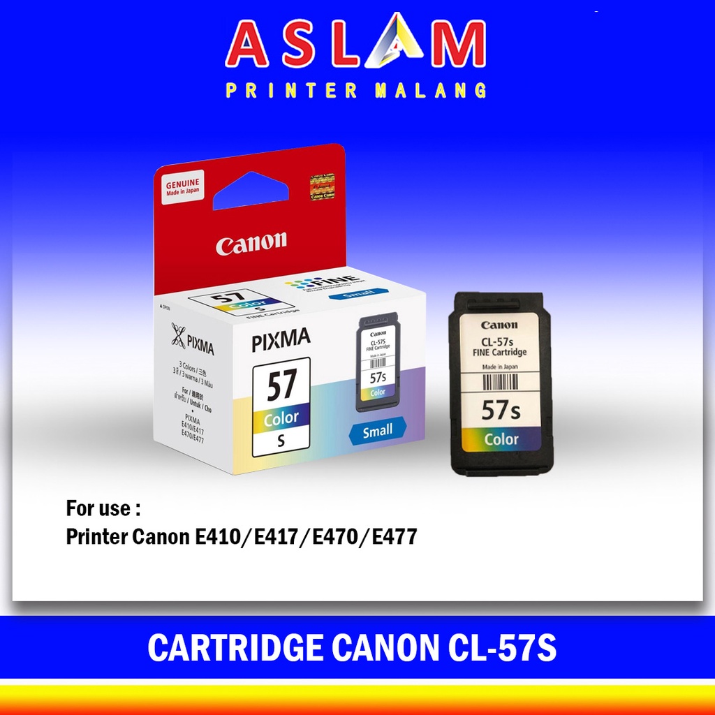 Cartridge Canon CL-57s CL57s Small Color (Warna) Original Canon E3170 E3177 E400 E410 E417 E460 E470