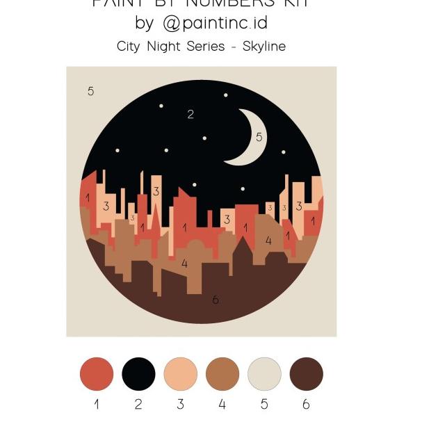 

Paint by Numbers Kit: City Night Series - Skyline | Paint Inc - TANPA KUAS