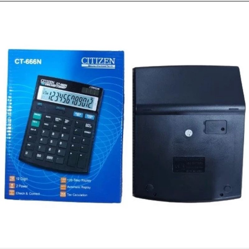 KALKULATOR DESKTOP CITIZEN CT-666N / CALCULATOR 12 DIGIT CEK ULANG