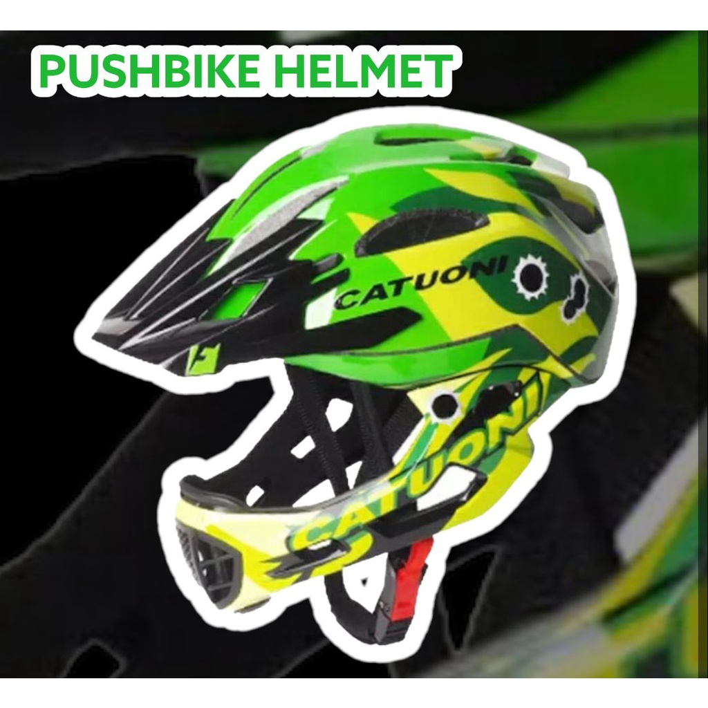 Helm Sepeda Push Bike Anak Fullface Helmet CATUONI RACE modular Full face Pushbike balance bike race