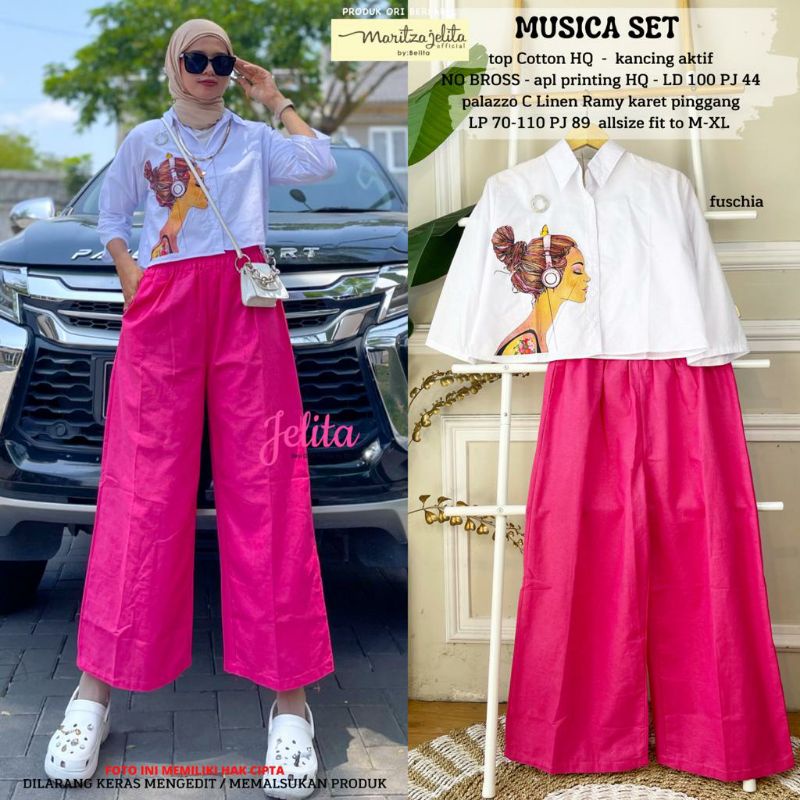 MUSICA SET ORIGINAL JELITA // Setelan Kemeja Kulot Kekinian Terlaris