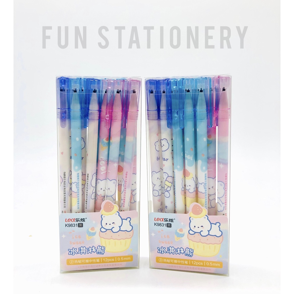

(12 PCS) ERASABLE PEN ICE SWEET BEAR (BLACK) / GEL PEN HAPUS
