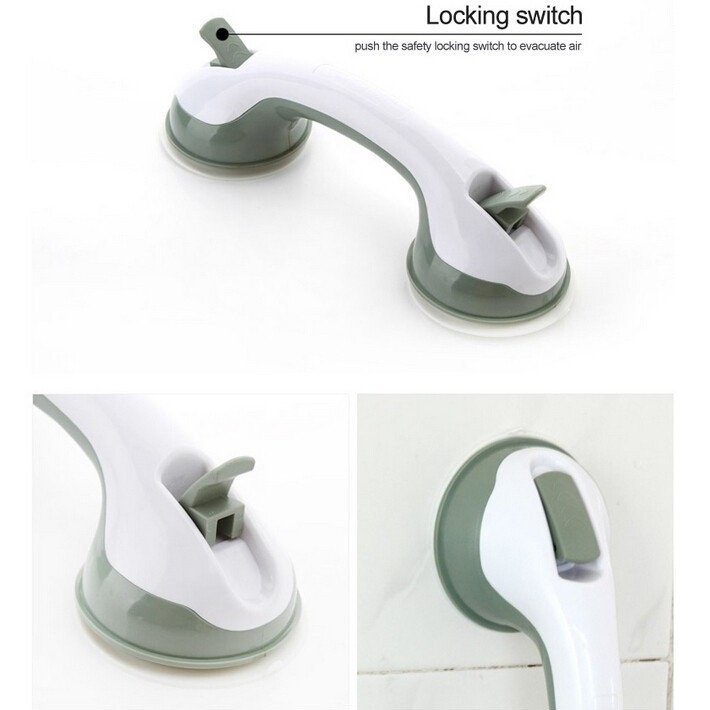 [GROSIR] Gagang Pengaman Kamar Mandi Grip Handle Suction - White
