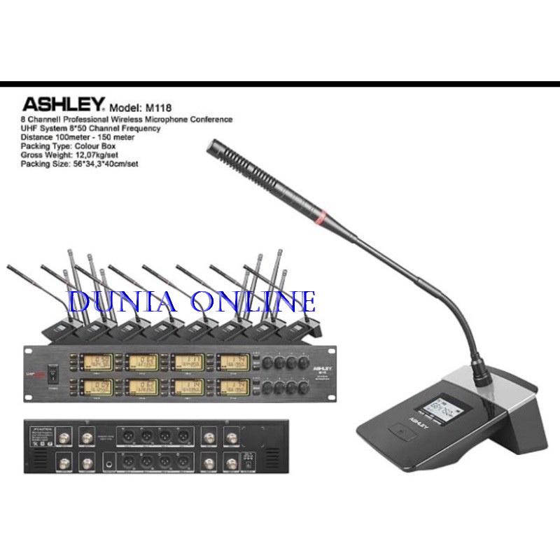 Mic Wireless Conference - Podium ASHLEY M118 ORIGINAL Mic Meja