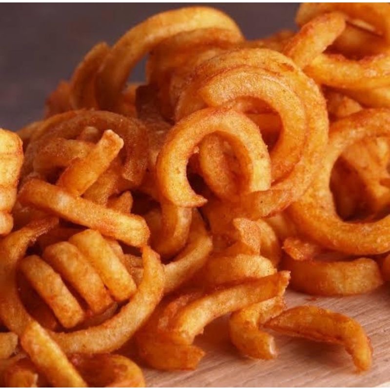 

Premium Curly Potato Fries 1 kg Kentang Curly