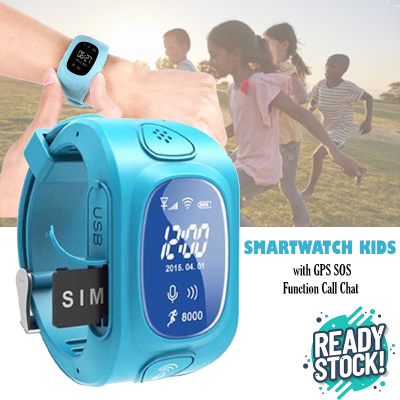 SKMEI Kids Monitor Smartwatch LCD Screen with GPS SOS Jam Tangan Anak Digital Smart Watch