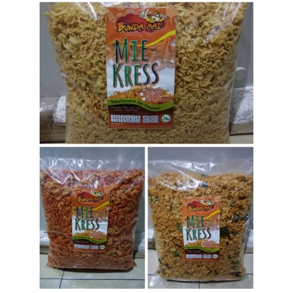 mie kres 3 varian(ori,balado,daun jeruk)250gr