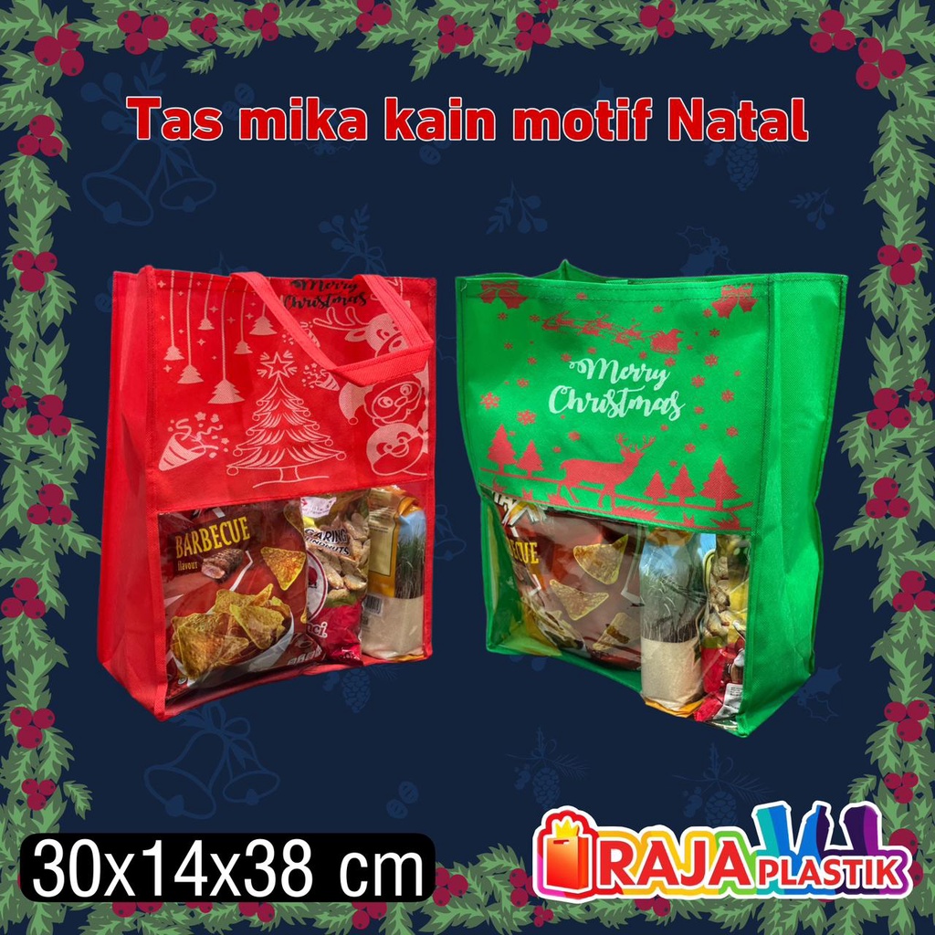 

Tas Kain Mika motif Christmas / Tas Kain Mika Motif Natal