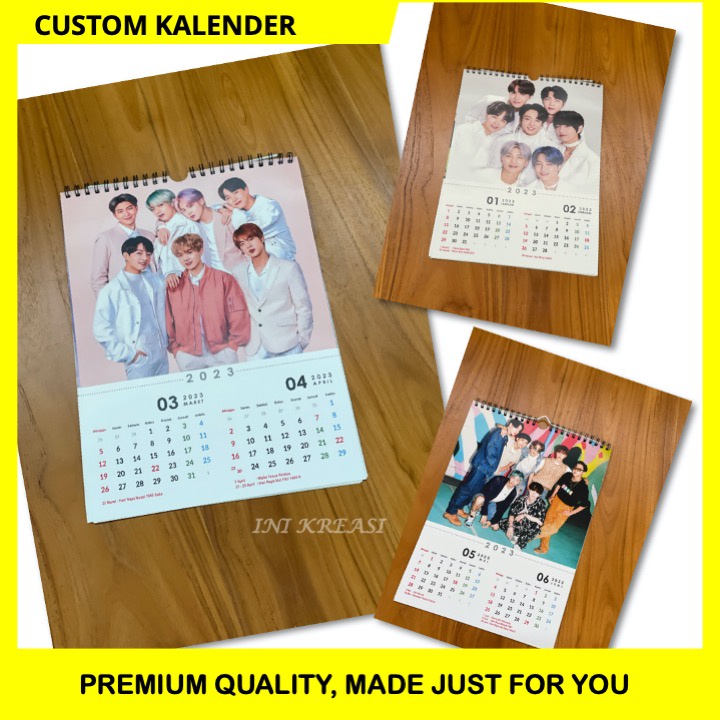

KALENDER DINDING A4 BTS, BISA CUSTOM ORDER